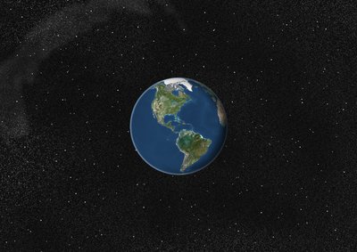 Globe Centred on the Americas, True Colour Satellite Image by Unknown